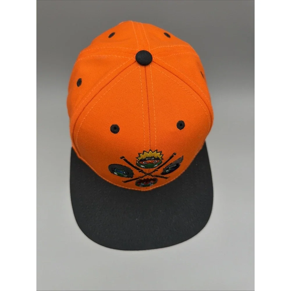TEENAGE MUTANT NINJA TURTLES x NARUTO Orange Black Snapback Hat NWT